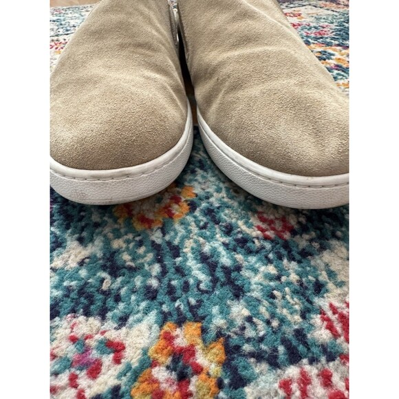Vince Verrell Backless Shearling Lined Sneakers Taupe Suede Leather Size 9.5M - Picture 7 of 8
